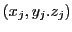 $(x_j, y_j. z_j)$