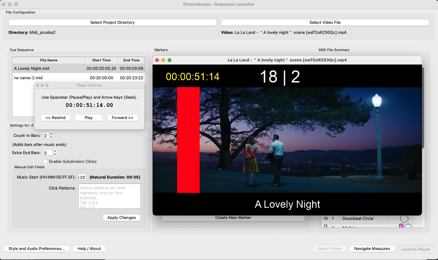 Player with exit streamer