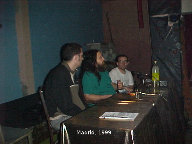With Stallman in Madrid, 1999